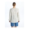 LCW Kaçık Yaka Desenli Uzun Kollu Kadın Bluz