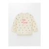 LCW Kids Baskılı Bisiklet Yaka Kalın Baskılı Kız Bebek Sweatshirt