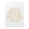 LCW Kids Baskılı Bisiklet Yaka Kalın Baskılı Kız Bebek Sweatshirt