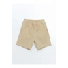 LCW Kids Bej Basic Beli Lastikli Pamuklu Erkek Çocuk Şort