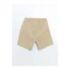 LCW Kids Bej Basic Beli Lastikli Pamuklu Erkek Çocuk Şort