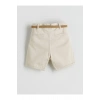 LCW Kids Bej Kemerli Basic Cepli Erkek Çocuk Şort