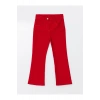 LCW Kids Beli Lastikli Basic Kız Çocuk Pantolon (W4)