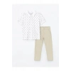 LCW Kids Beyaz Polo Yaka Erkek Çocuk Tişört ve Pantolon