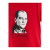 Lcw Kids Bisiklet Yaka Atatürk Baskılı Kız Çocuk Tişört (S5)