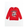 LCW Kids Bisiklet Yaka Baskılı Erkek Çocuk Sweatshirt