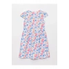 Lcw Kids Bisiklet Yaka Desenli Kısa Kollu Kız Çocuk Elbise