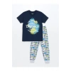 LCW Kids Bisiklet Yaka Erkek Çocuk Pijama Takımı