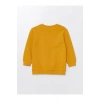 LCW Kids  Bisiklet Yaka Kalın Baskılı Erkek Çocuk Sweatshirt