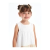 LCW Kids Bisiklet Yaka Kısa Kollu Kız Çocuk Tül Elbise