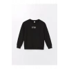 LCW Kids Bisiklet Yaka Nakışlı Uzun Kollu Kız Çocuk Sweatshirt