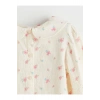 Lcw Kids Ekru Bebe Yaka Çiçekli Kız Çocuk Gömlek