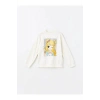 LCW Kids Ekru Bisiklet Yaka Kız Çocuk Kalın Sweatshirt 2li