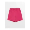 LCW Kids Fuşya Beli Lastikli Basic Kız Çocuk Şort