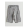 LCW Kids Gri Beli Lastikli Basic Erkek Çocuk Kargo Şort