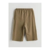 LCW Kids Haki Beli Lastikli Erkek Çocuk Şort