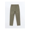 LCW Kids Haki Beli Lastikli Keten Karışımlı Erkek Çocuk Pantolon