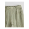 LCW Kids Haki Beli Lastikli Müslin Kız Çocuk Pantolon