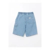 LCW Kids Indigo Beli Lastikli %100 Pamuk Erkek Çocuk Kargo Jean Şort