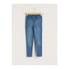 LCW Kids İndigo Beli Lastikli Super Skinny Fit Kız Çocuk Jean Pantolon