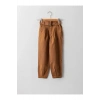 LCW Kids Kahverengi Beli Lastikli Basic Kız Çocuk Pantolon