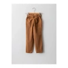 LCW Kids Kahverengi Beli Lastikli Basic Kız Çocuk Pantolon