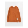LCW Kids Kahverengi Rahat Kalıp Baskılı Erkek Çocuk Hoodie