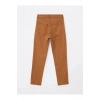 LCW Kids Kahverengi Super Skinny Fit Basic Gabardin Erkek Çocuk Pantolon