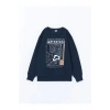LCW Kids Lacivert Bisiklet Yaka Erkek Çocuk Sweatshirt