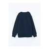 LCW Kids Lacivert Bisiklet Yaka Erkek Çocuk Sweatshirt