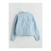LCW Kids Mavi Taşlı Kız Çocuk Jean Ceket