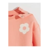 LCW Kids Mercan Bisiklet Yaka Çiçekli Kız Çocuk Sweatshirt ve Eşofman Alt 2li