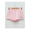 LCW Kids Pembe Beli Lastikli Baskılı Kız Çocuk Şort