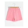LCW Kids Pembe Beli Lastikli Baskılı Kız Çocuk Şort