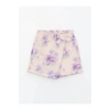 LCW Kids Pembe Beli Lastikli Kız Çocuk Şort Etek