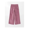 LCW Kids Pembe Beli Lastikli Wideleg Kadife Kız Çocuk Pantolon