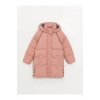 LCW Kids Pembe Kapüşonlu Kız Çocuk Kaban