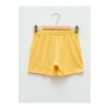 LCW Kids Sarı Beli Lastikli Baskılı Kız Çocuk Şort