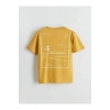 LCW Kids Sarı Bisiklet Yaka Erkek Çocuk Tişört