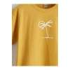 LCW Kids Sarı Bisiklet Yaka Erkek Çocuk Tişört