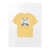 LCW Kids Sarı Rahat Kalıp Bisiklet Yaka Erkek Çocuk Tişört