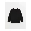 Lcw Kids Siyah Bisiklet Yaka Baskılı Uzun Kollu Erkek Çocuk Sweatshirt
