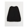 LCW Kids Siyah Bisiklet Yaka Baskılı Uzun Kollu Erkek Çocuk Sweatshirt