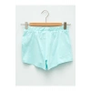 LCW Kids Turkuaz Beli Lastikli Baskılı Kız Çocuk Şort