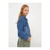 LCW Kids Yırtık Detaylı Kız Çocuk Jean Ceket