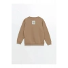 LCW KidsBej Bisiklet Yaka Erkek Çocuk Sweatshirt