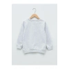 LCW KidsGri Bisiklet Yaka Baskılı Uzun Kollu Erkek Çocuk Sweatshirt