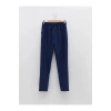 LCW KidsLacivert Beli Lastikli Düğme Detaylı Gabardin Kız Çocuk Pantolon
