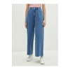 LCW Modest İndigo Cep Detaylı Bol Paça Kadın Rodeo Jean Pantolon