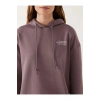 LCW Modest Kapüşonlu Baskılı Oversize Kadın Sweatshirt Tunik